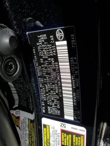2021 TOYOTA CAMRY SE - 4T1G11AK3MU517689