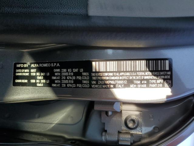 2018 ALFA ROMEO STELVIO SP - ZASFAKPN9J7B89512