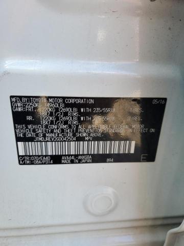2016 TOYOTA RAV4 HV LI - JTMDJREV2GD042504