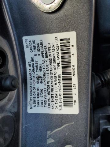 VIN 2HGFC1F93GH641888 2016 Honda Civic, Touring no.12