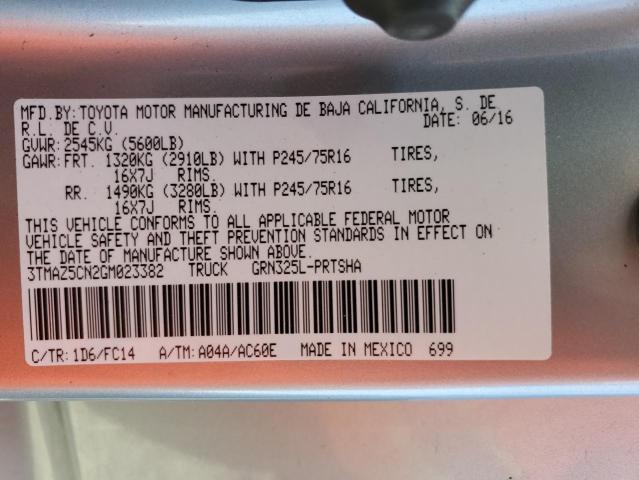 2016 TOYOTA TACOMA DOU - 3TMAZ5CN2GM023382