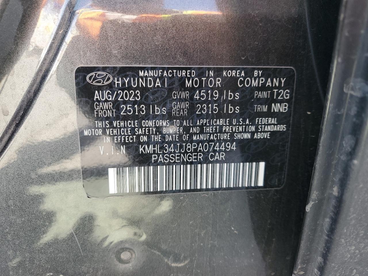 Lot #3029594085 2023 HYUNDAI SONATA HYB