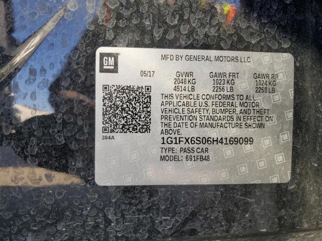 2017 CHEVROLET BOLT EV PR - 1G1FX6S06H4169099