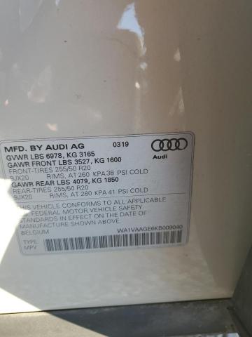 2019 AUDI E-TRON PRE - WA1VAAGE6KB009040