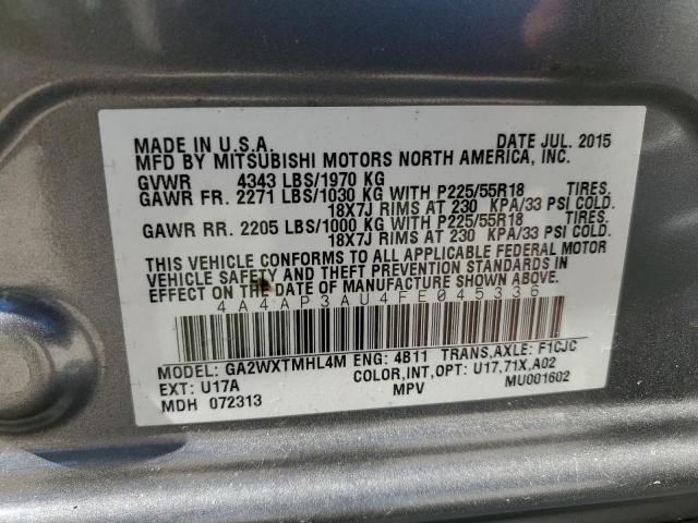 2015 MITSUBISHI OUTLANDER - 4A4AP3AU4FE045336