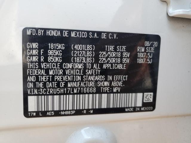 2020 HONDA HR-V SPORT - 3CZRU5H17LM716668
