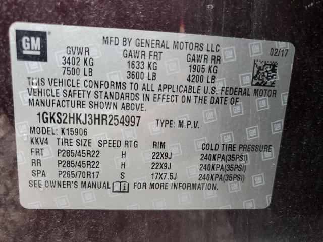 2017 GMC YUKON XL D - 1GKS2HKJ3HR254997
