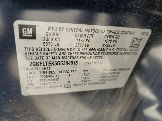 2016 GMC TERRAIN SL - 2GKFLTEK6G6304016