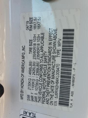 2019 HONDA CR-V EXL - 5J6RW2H84KL009470