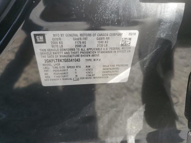 VIN 2GKFLTEK7G6341043 2016 GMC Terrain, Sle no.13