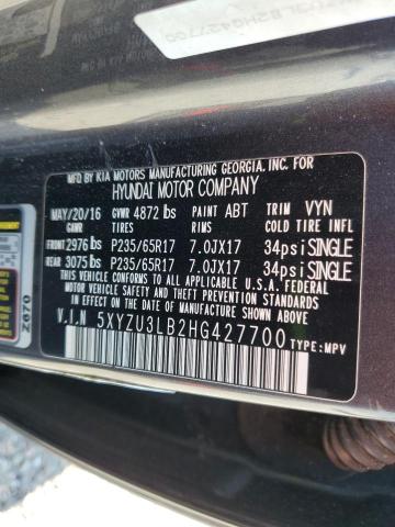 2017 HYUNDAI SANTA FE S - 5XYZU3LB2HG427700