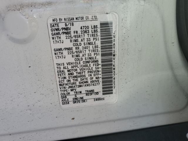 2019 NISSAN ROGUE S - JN8AT2MV1KW374277