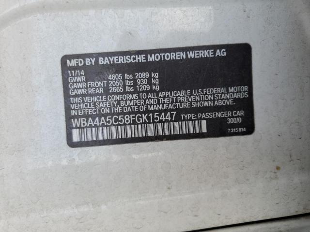 VIN WBA4A5C58FGK15447 2015 BMW 4 SERIES no.12