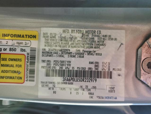 VIN 3FA6P0LU5DR232979 2013 Ford Fusion, Se Hybrid no.12