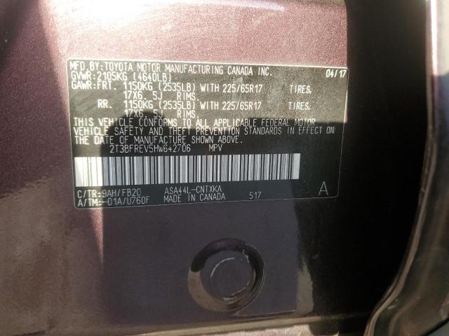 2017 TOYOTA RAV4 LE - 2T3BFREV5HW642706