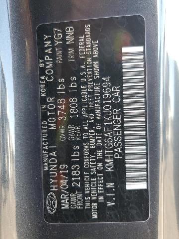 2019 HYUNDAI VELOSTER B - KMHTG6AF1KU019694
