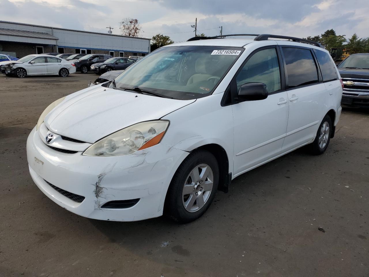 TOYOTA SIENNA CE 2009 white sports v gas 5TDZK23C49S271429 photo #1