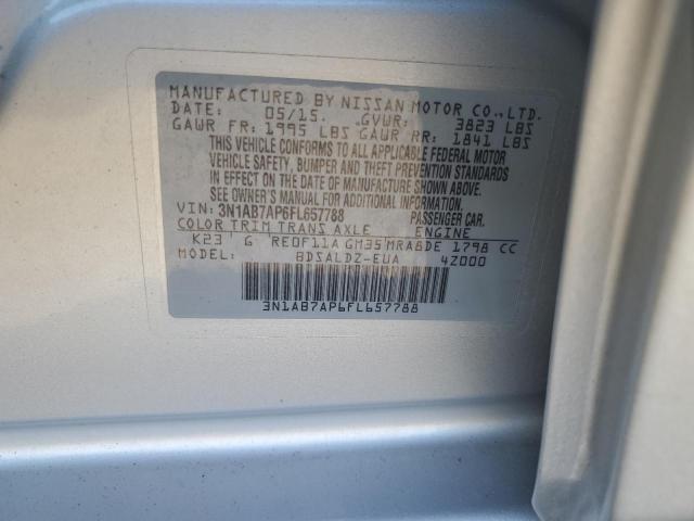 VIN 3N1AB7AP6FL657788 2015 Nissan Sentra, S no.12