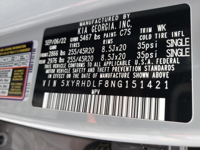 2022 KIA SORENTO EX - 5XYRHDLF8NG151421