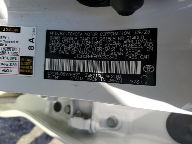 2024 TOYOTA COROLLA LE - JTDBCMFE6R3030643