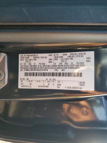 2019 FORD ESCAPE SEL - 1FMCU0HD7KUC31574