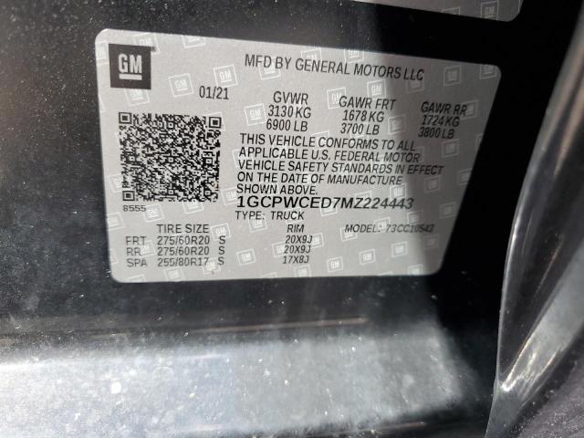 2021 CHEVROLET SILVERADO - 1GCPWCED7MZ224443