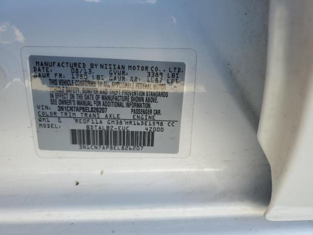 VIN 3N1CN7AP8EL826207 2014 Nissan Versa, S no.12