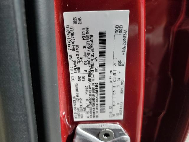 2016 FORD ESCAPE TIT - 1FMCU0J99GUB58463