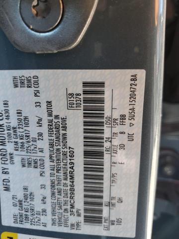2021 FORD BRONCO SPO 3FMCR9B64MRA91607