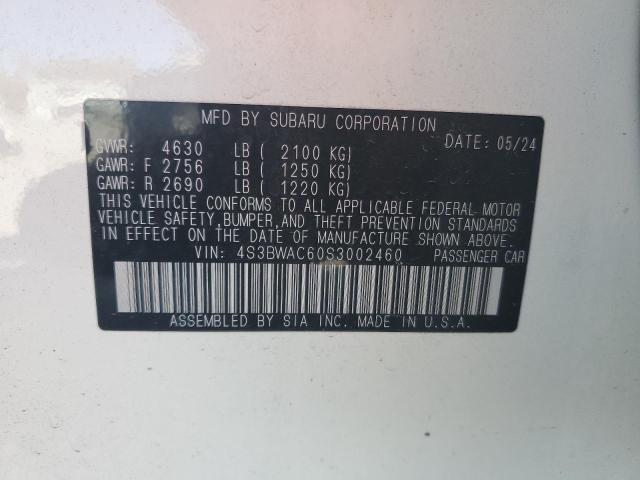 VIN 4S3BWAC60S3002460 2025 SUBARU LEGACY no.12