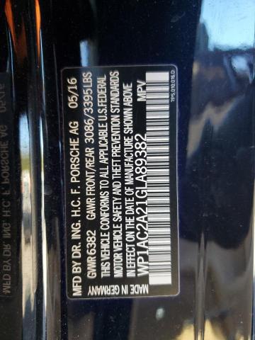 2016 PORSCHE CAYENNE TU WP1AC2A21GLA89382