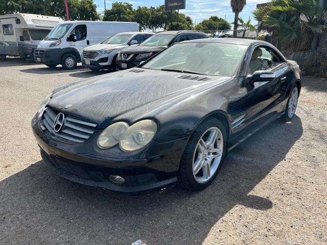 MERCEDES-BENZ SL 500 2005 black roadster gas WDBSK75F15F097656 photo #3