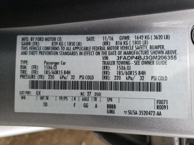 2016 FORD FIESTA SE - 3FADP4BJ3GM206355