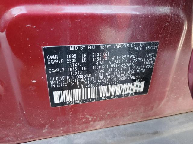 2015 SUBARU OUTBACK 2. - 4S4BSBDC1F3345107