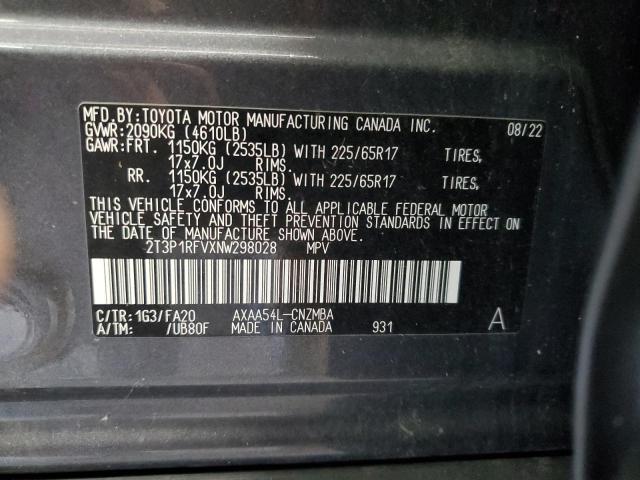 VIN 2T3P1RFVXNW298028 2022 Toyota RAV4, Xle no.13