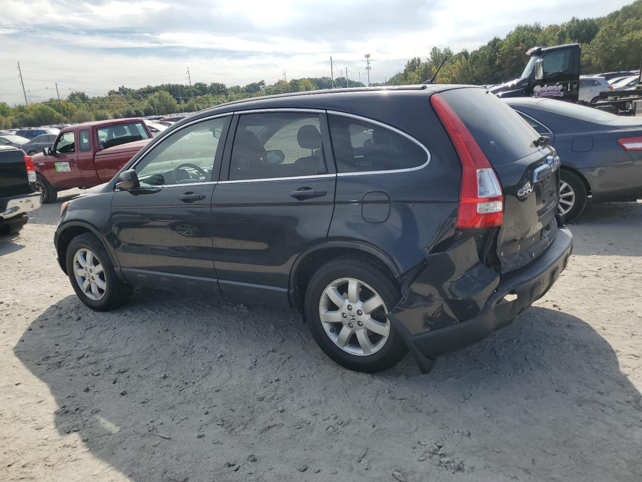 HONDA CR-V EX 2008 black 4dr spor gas JHLRE48568C078733 photo #3