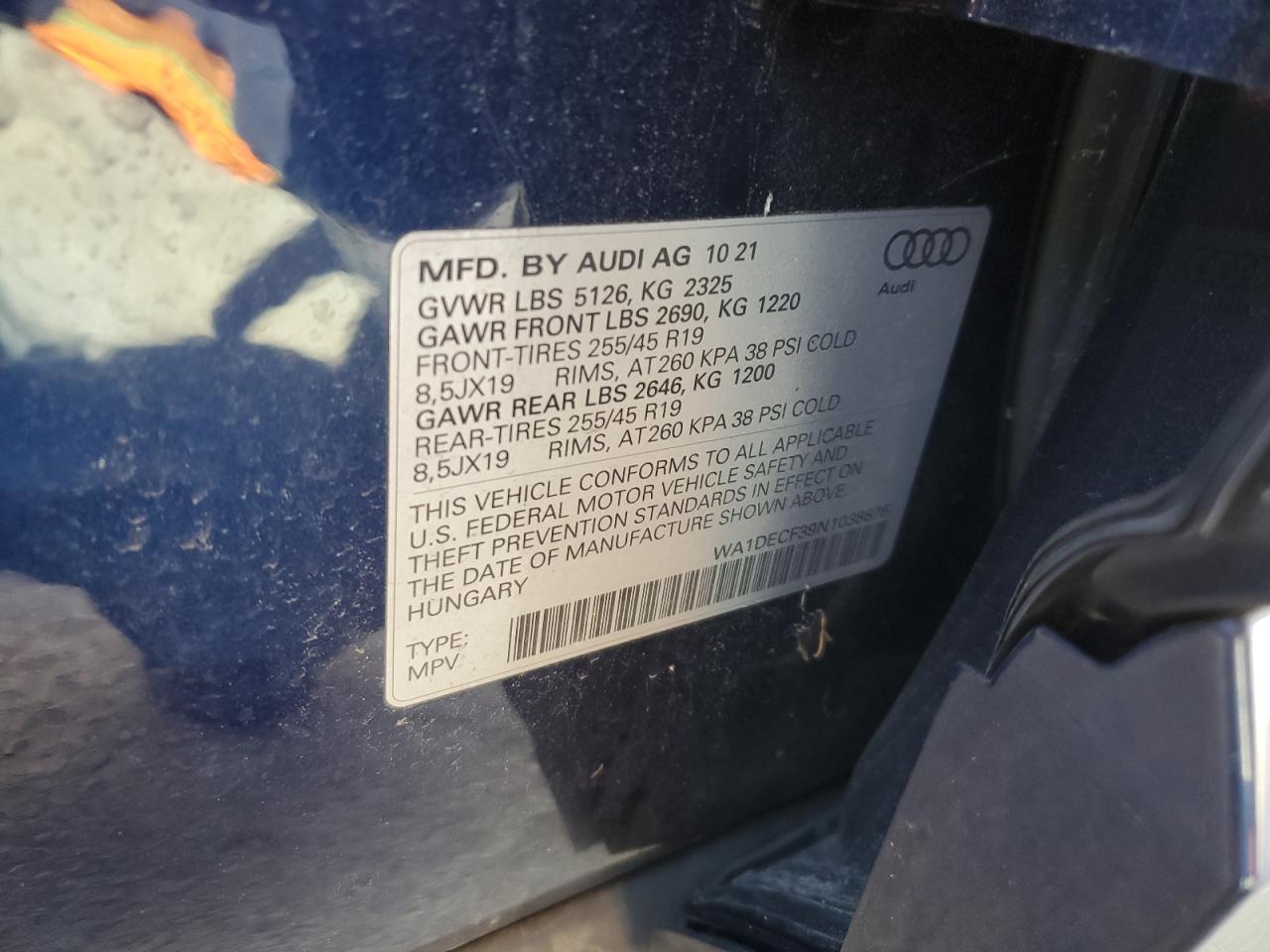 Lot #2945505384 2022 AUDI Q3 PREMIUM