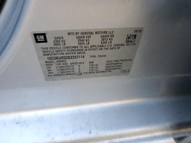 2016 CHEVROLET SILVERADO - 1GC2KUEG2GZ337114