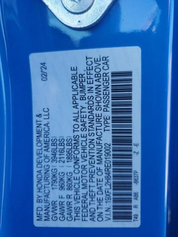 2024 HONDA CIVIC SPOR - 19XFL2H84RE019002