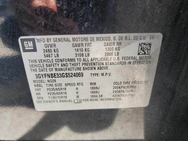 2016 CADILLAC SRX LUXURY - 3GYFNBE33GS524069