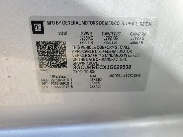 2018 CHEVROLET SILVERADO - 3GCUKRECXJG629538