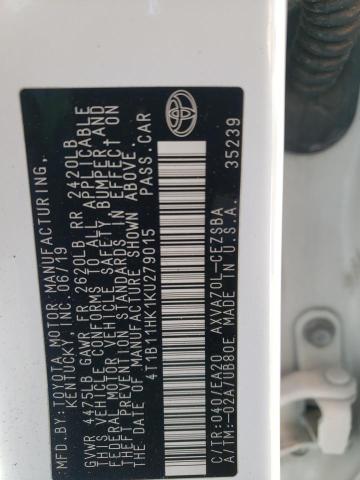 2019 TOYOTA CAMRY L - 4T1B11HK1KU279015