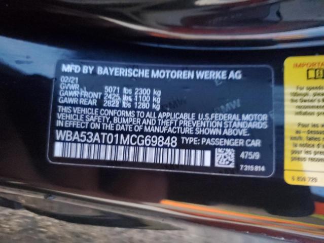 VIN WBA53AT01MCG69848 2021 BMW 4 Series, M440I no.13