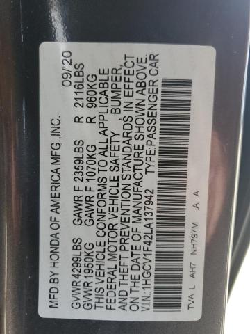 2020 HONDA ACCORD EX - 1HGCV1F42LA137942