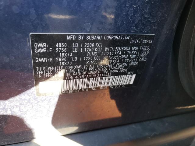 2020 SUBARU OUTBACK LI - 4S4BTANC9L3116952