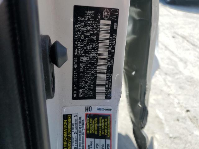 2019 TOYOTA COROLLA L - 2T1BURHE1KC159376