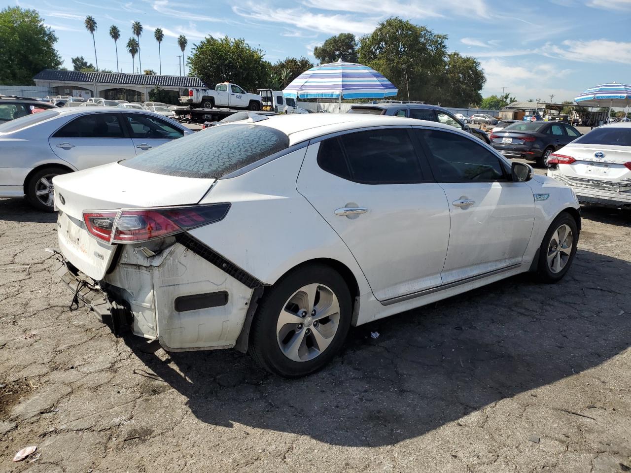 KIA OPTIMA HYB 2014 white  hybrid engine KNAGM4AD8E5076858 photo #4