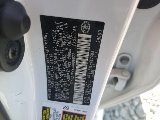 2018 TOYOTA CAMRY HYBR - 4T1B21HKXJU006022
