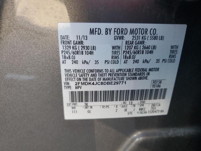 VIN 2FMDK4JC8DBE29771 2013 Ford Edge, Sel no.13