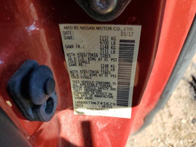 2017 NISSAN FRONTIER S - 1N6BD0CT3HN745629